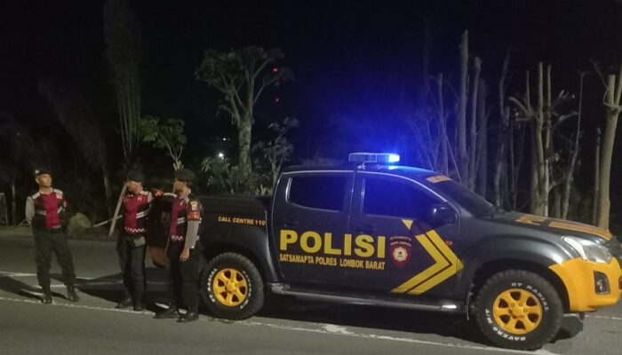 Kegiatan Patroli Malam Polres Lombok Barat, Menjaga Keamanan di Jalur Bypass