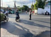 Polsek Kediri Jaga Lalu Lintas Simpang 4 Lancar Sore Hari