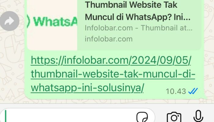 Thumbnail Website Tak Muncul di WhatsApp? Ini Solusinya!