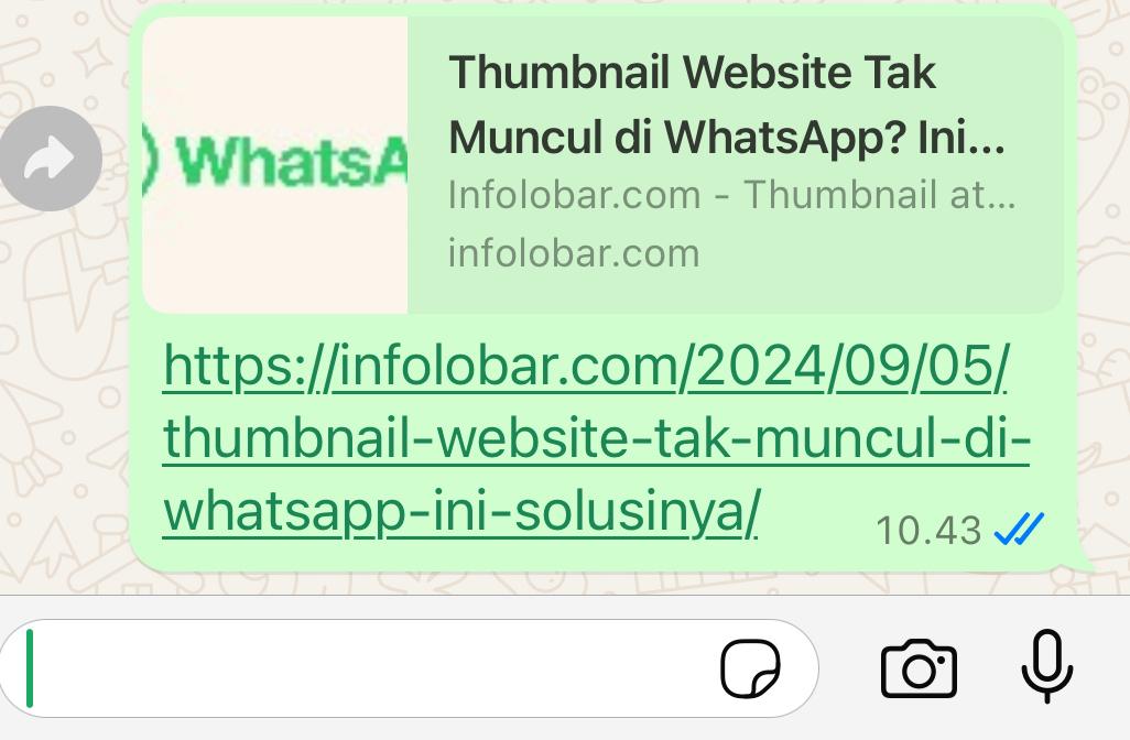 Thumbnail Website Tak Muncul di WhatsApp? Ini Solusinya!