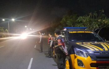 Patroli Blue Light Sat Samapta Cegah Balap Liar dan Begal di Jalur Bypass Lombok Barat