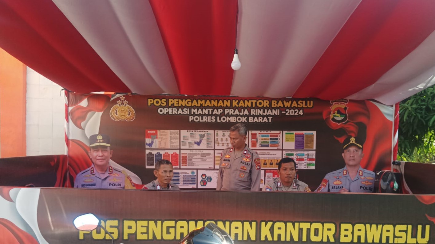 Pengamanan Kantor Bawaslu Upaya Polres Lombok Barat Amankan Pilkada