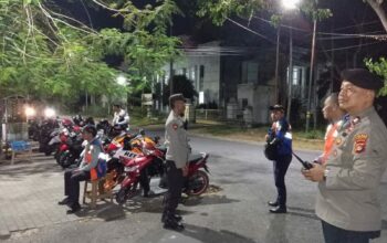 Polsek Gerung Sukses Cegah Kejahatan di Nobar Taman Kota Penas