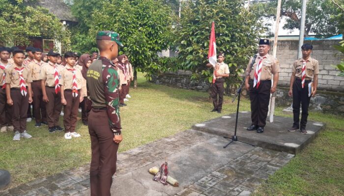 Upacara Penebusan Badge Saka Wirakartika di Lingsar