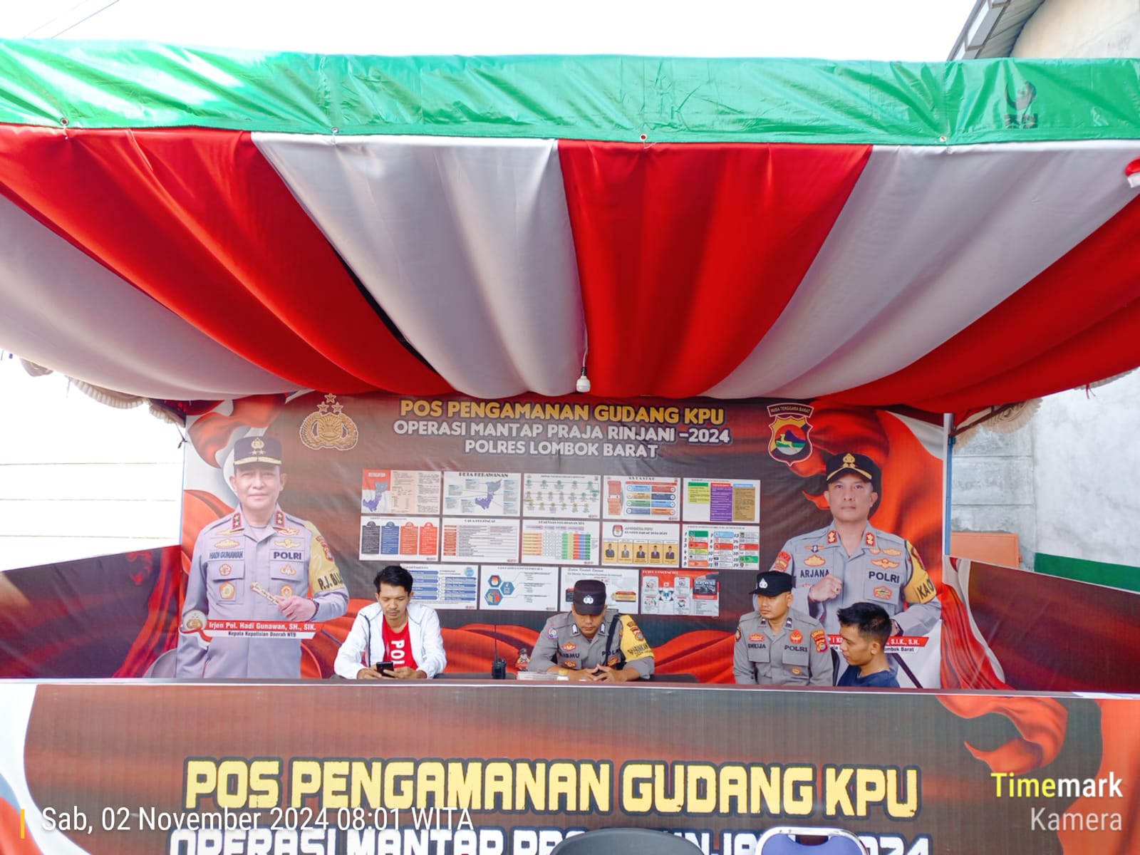 Situasi Aman di Gudang Logistik KPU Lombok Barat Persiapan Pilkada 2024