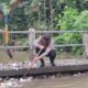 Polsek Gerung Bersih-Bersih Kali, Cegah Banjir Musim Hujan