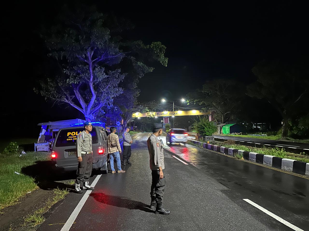 Gelar Patroli Malam, Polsek Kuripan Cegah Kejahatan di Bypass