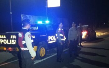 Malam di Bypass BIL Lebih Terang, Polres Lombok Barat Gencar Patroli Blue Light