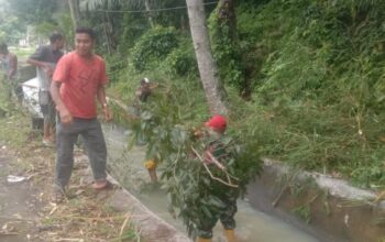 Aksi Bersih Irigasi: Upaya Babinsa Jaga Lingkungan Desa 