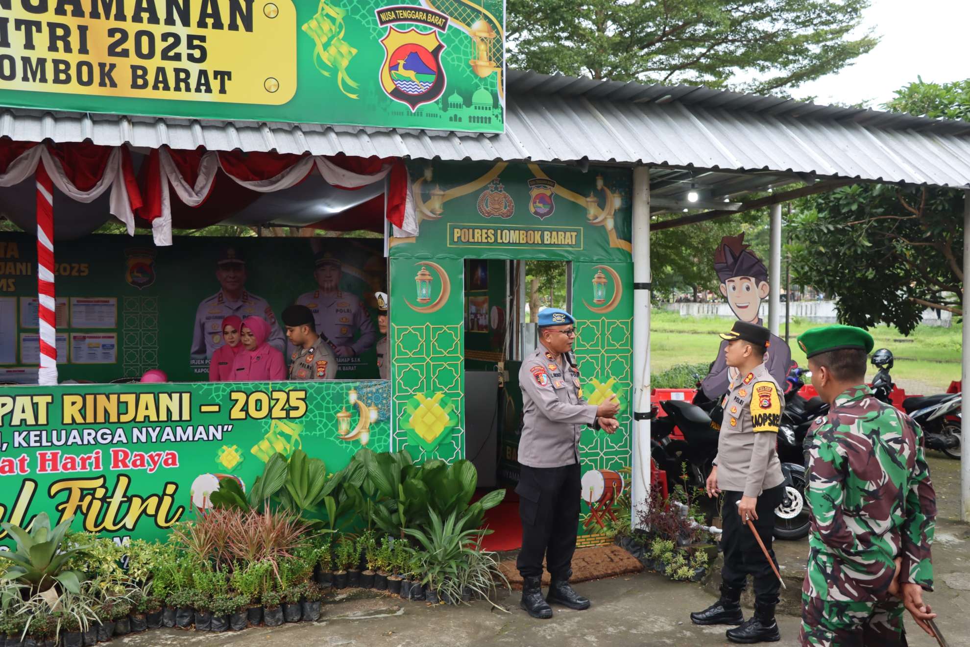 Jelang Lebaran, Kapolres Lombok Barat Cek Pospam GMS & Beri Arahan Penting