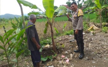Sosialisasi Ketahanan Pangan, Bhabinkamtibmas Desa Jagaraga Rangkul Petani Lokal