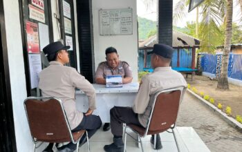 Wujud Sinergi, Polsek Kawasan Pelabuhan Lembar Gandeng Satpam Jaga Kamtibmas